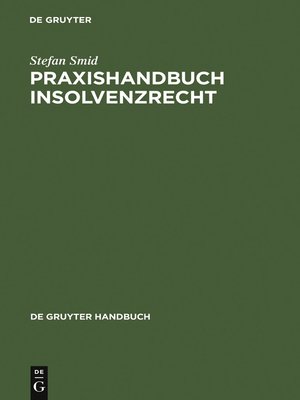 cover image of Praxishandbuch Insolvenzrecht